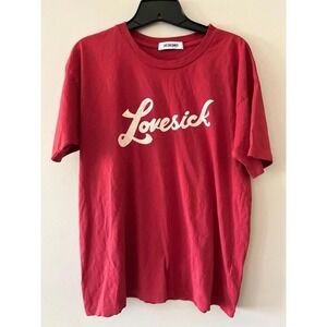 Daydreamer Lovesick Crewneck T-Shirt Red XS